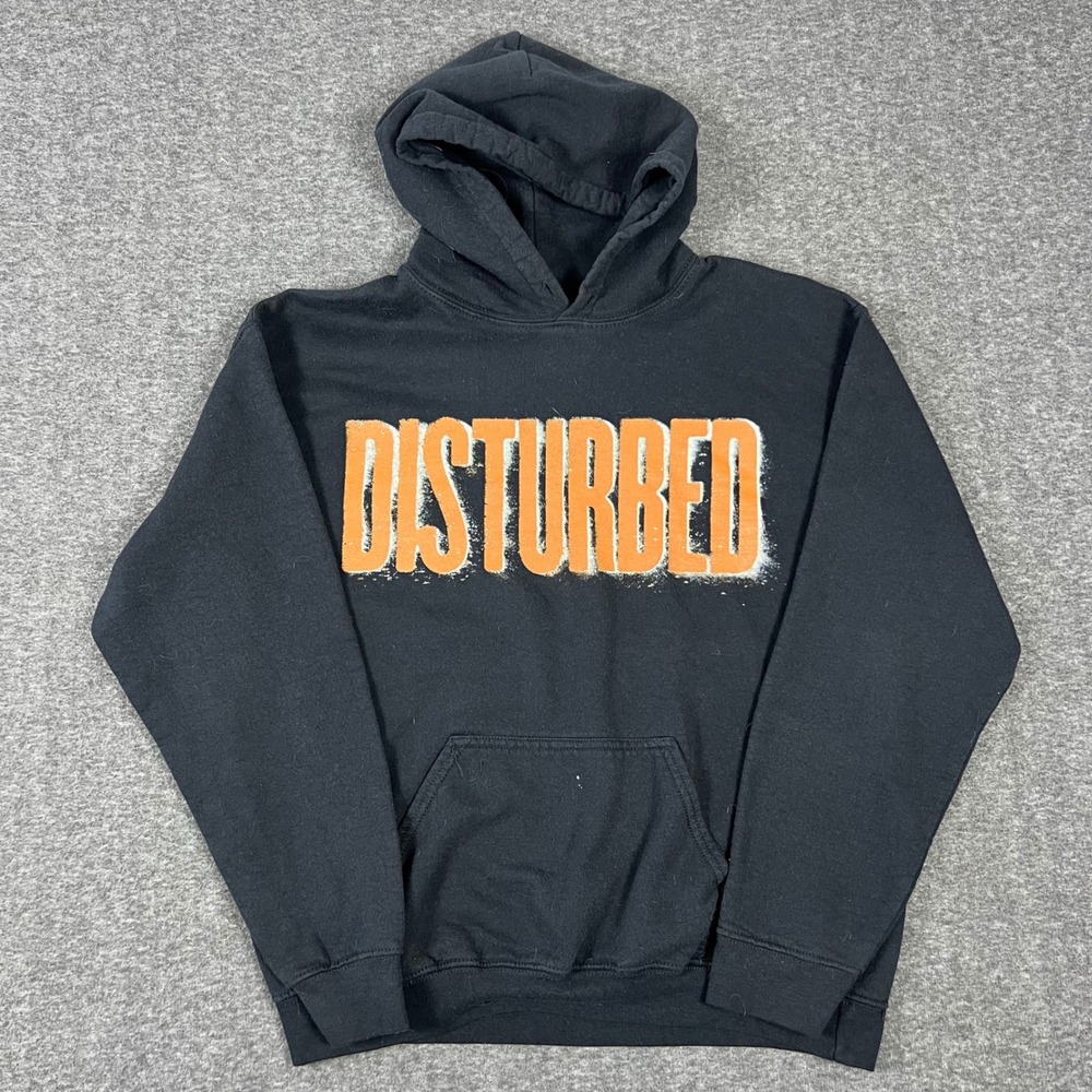 Disturbed Band Hoodie Mens Medium Black The Guy Graphic Rock Metal Sweatshirt